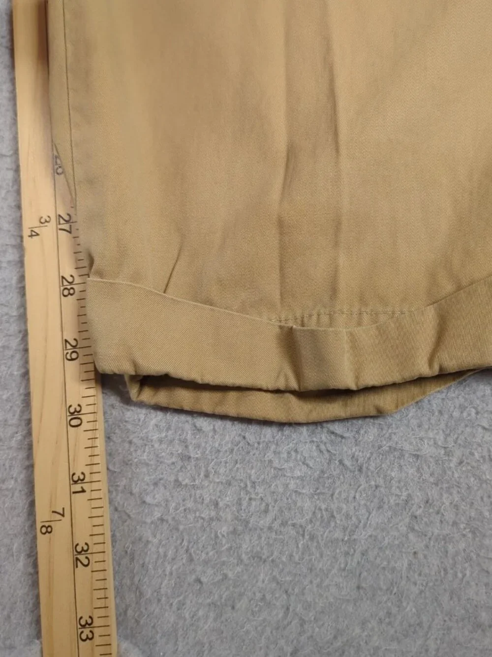 Polo Ralph Lauren Pants Mens 38x32 (Actual 37x30) Tan Pleated Front Cuffed Chino